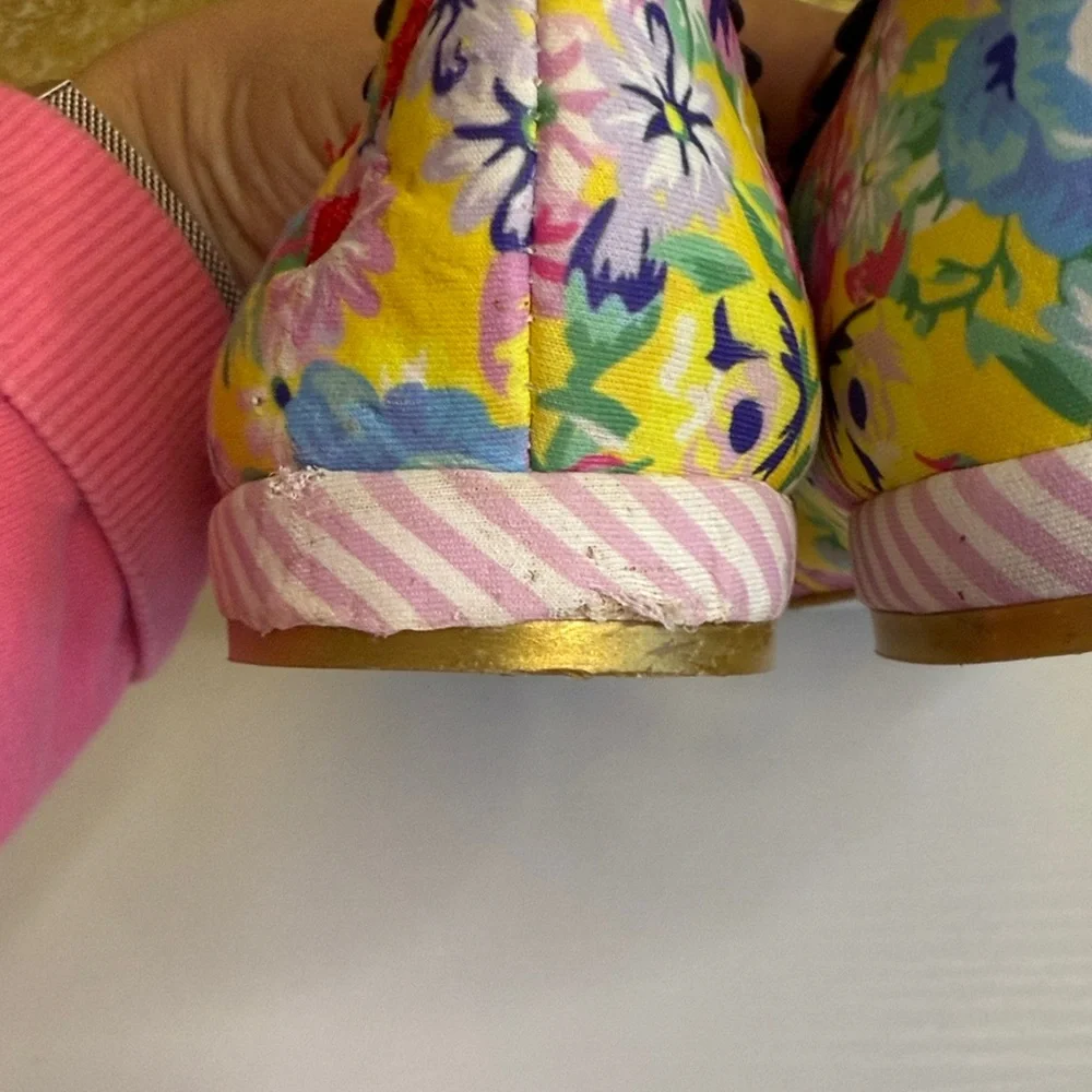Disney Irregular Choice “Why Hello”Mickey and Minnie Mouse Floral Flats